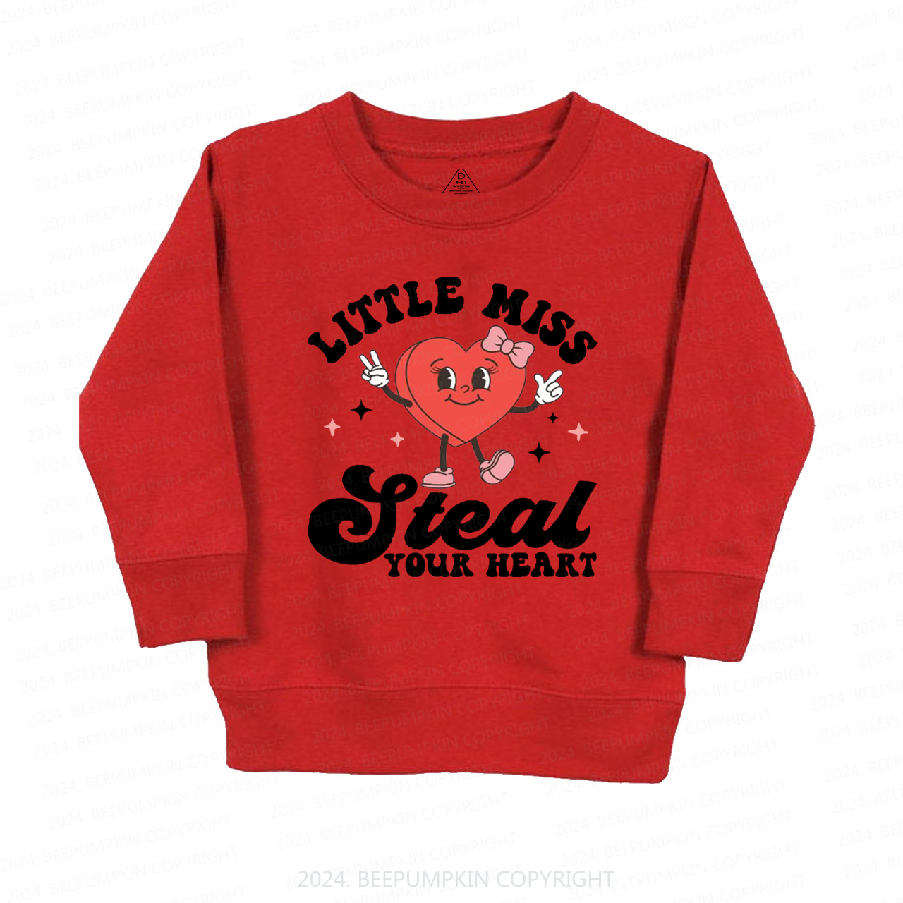 Little Miss Steal Your Heart Valentine Kids Sweatshirt