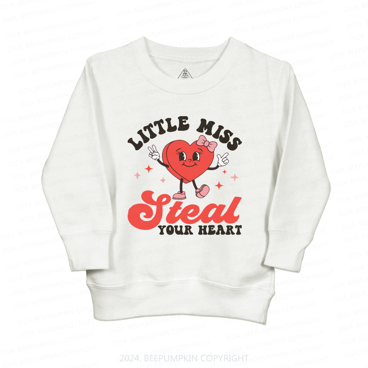Little Miss Steal Your Heart Valentine Kids Sweatshirt