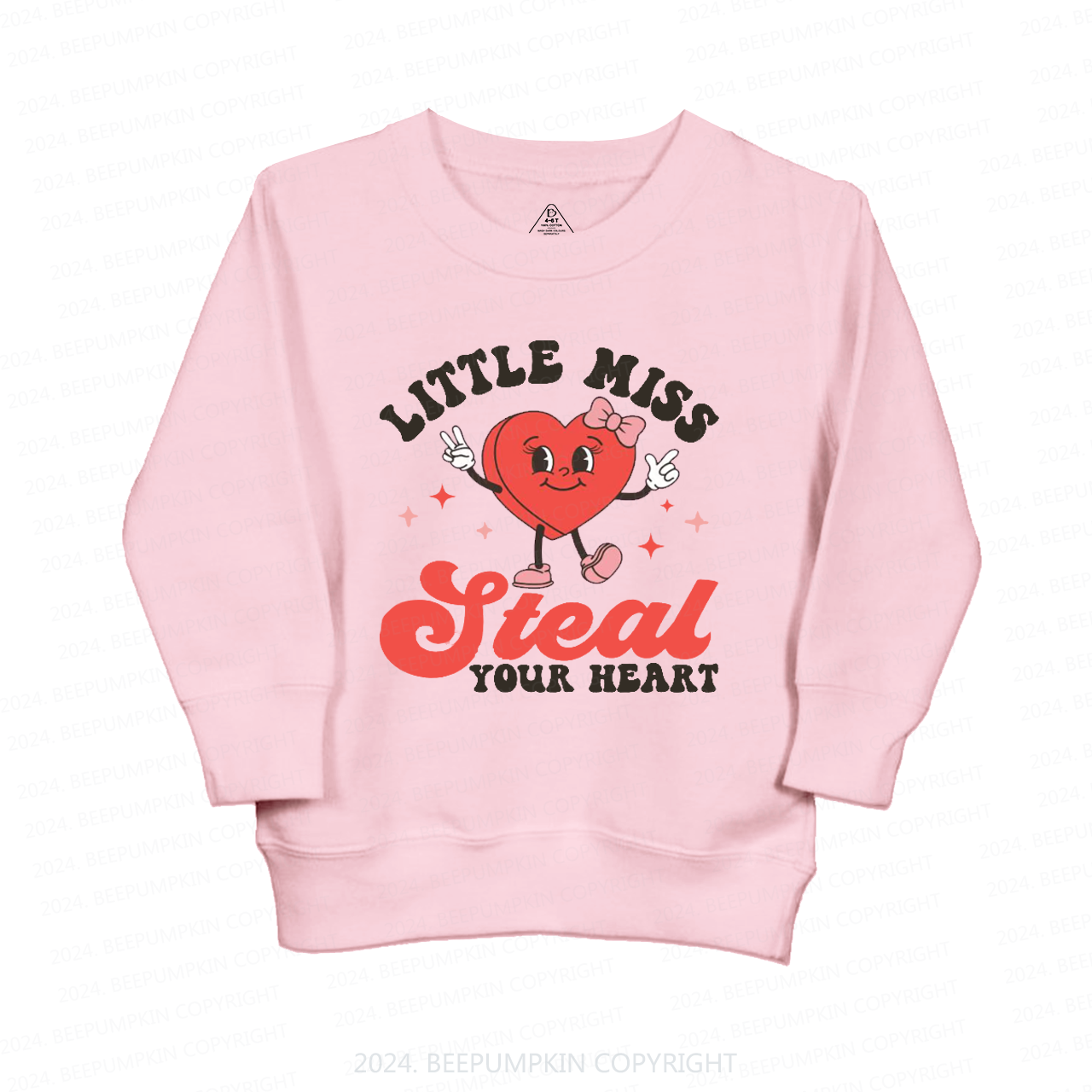 Little Miss Steal Your Heart Valentine Kids Sweatshirt