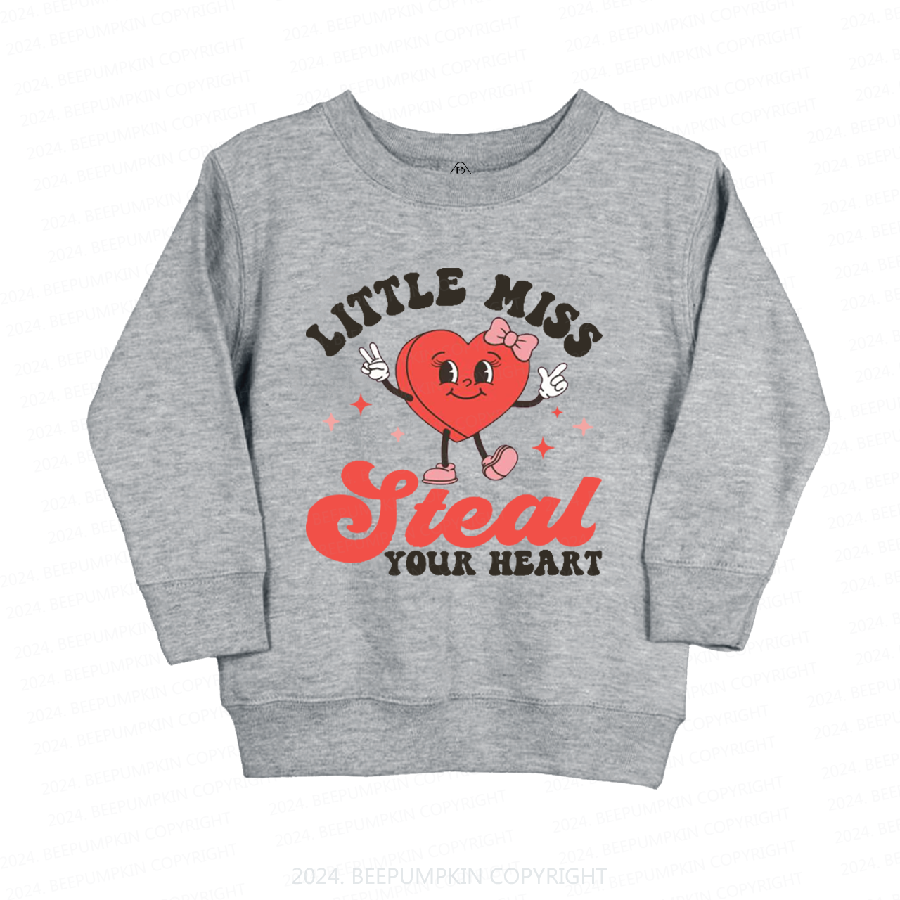Little Miss Steal Your Heart Valentine Kids Sweatshirt