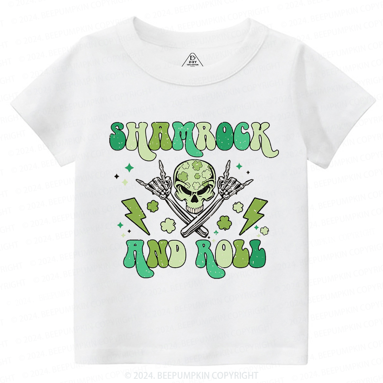 Shamrock And Roll St. Patrick's Day Toddler&Kids Tees Beepumpkin