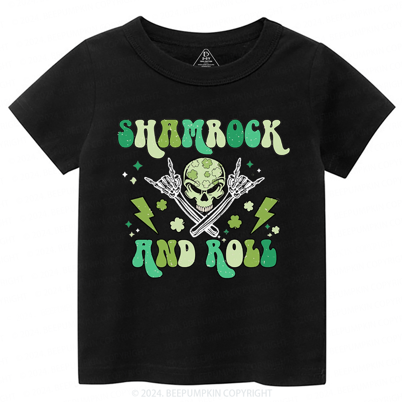 Shamrock And Roll St. Patrick's Day Toddler&Kids Tees Beepumpkin