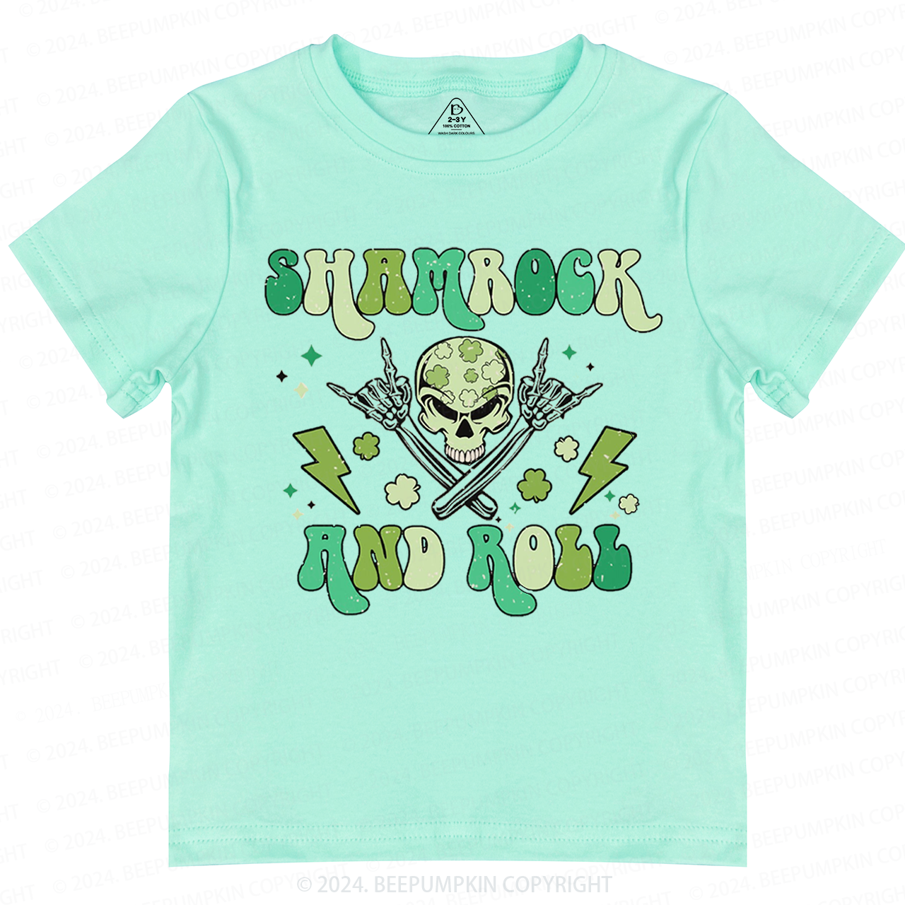 Shamrock And Roll St. Patrick's Day Toddler&Kids Tees Beepumpkin