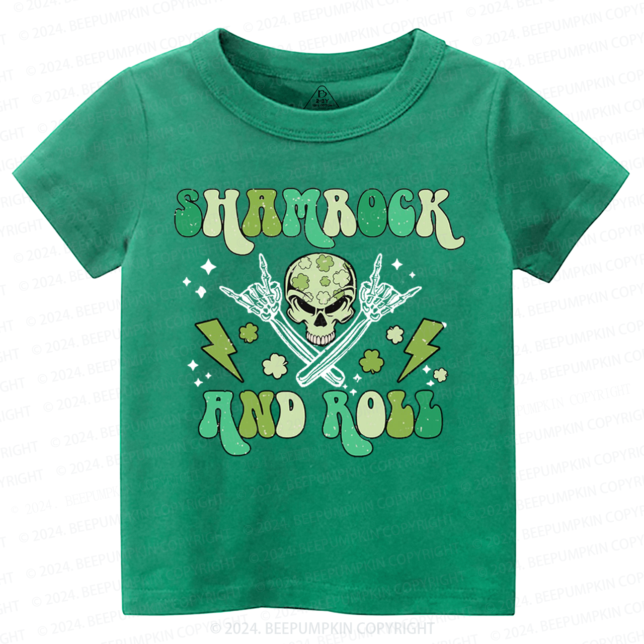 Shamrock And Roll St. Patrick's Day Toddler&Kids Tees Beepumpkin