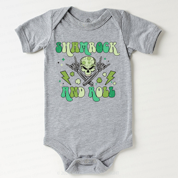 Shamrock And Roll St. Patrick's Day Bodysuit Beepumpkin
