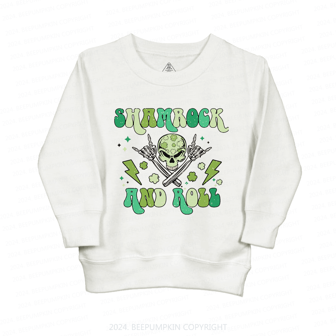 Shamrock And Roll St. Patrick's Day Kids Sweatshirt
