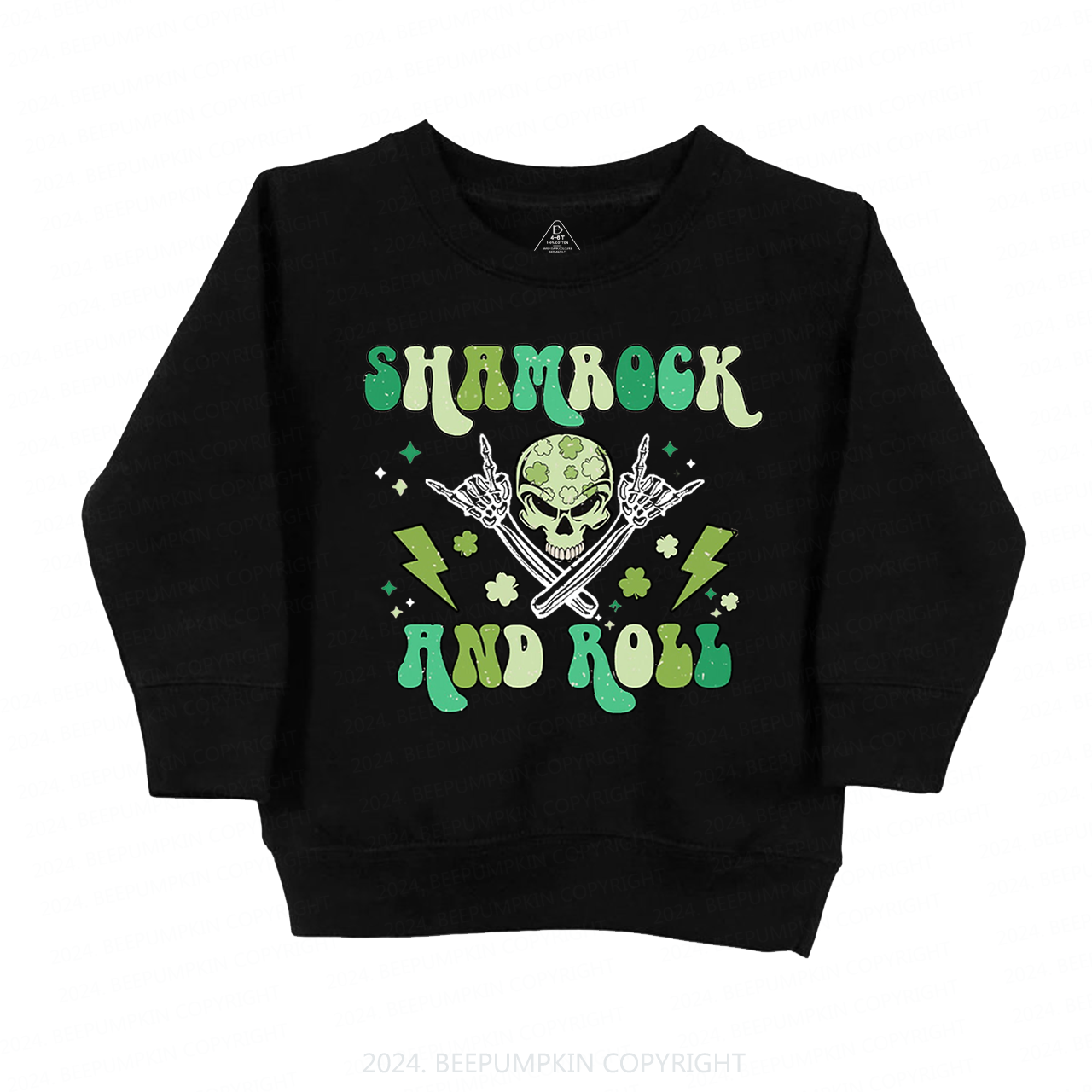 Shamrock And Roll St. Patrick's Day Kids Sweatshirt