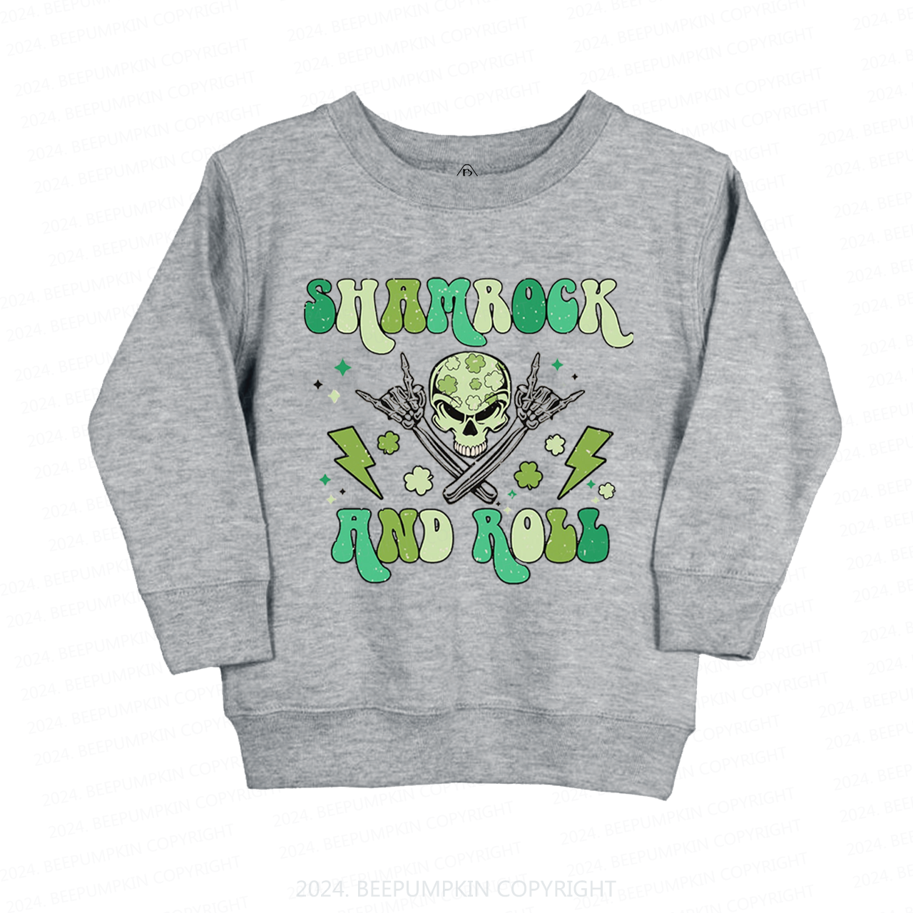 Shamrock And Roll St. Patrick's Day Kids Sweatshirt