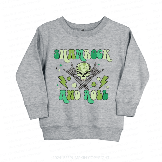 Shamrock And Roll St. Patrick's Day Kids Sweatshirt