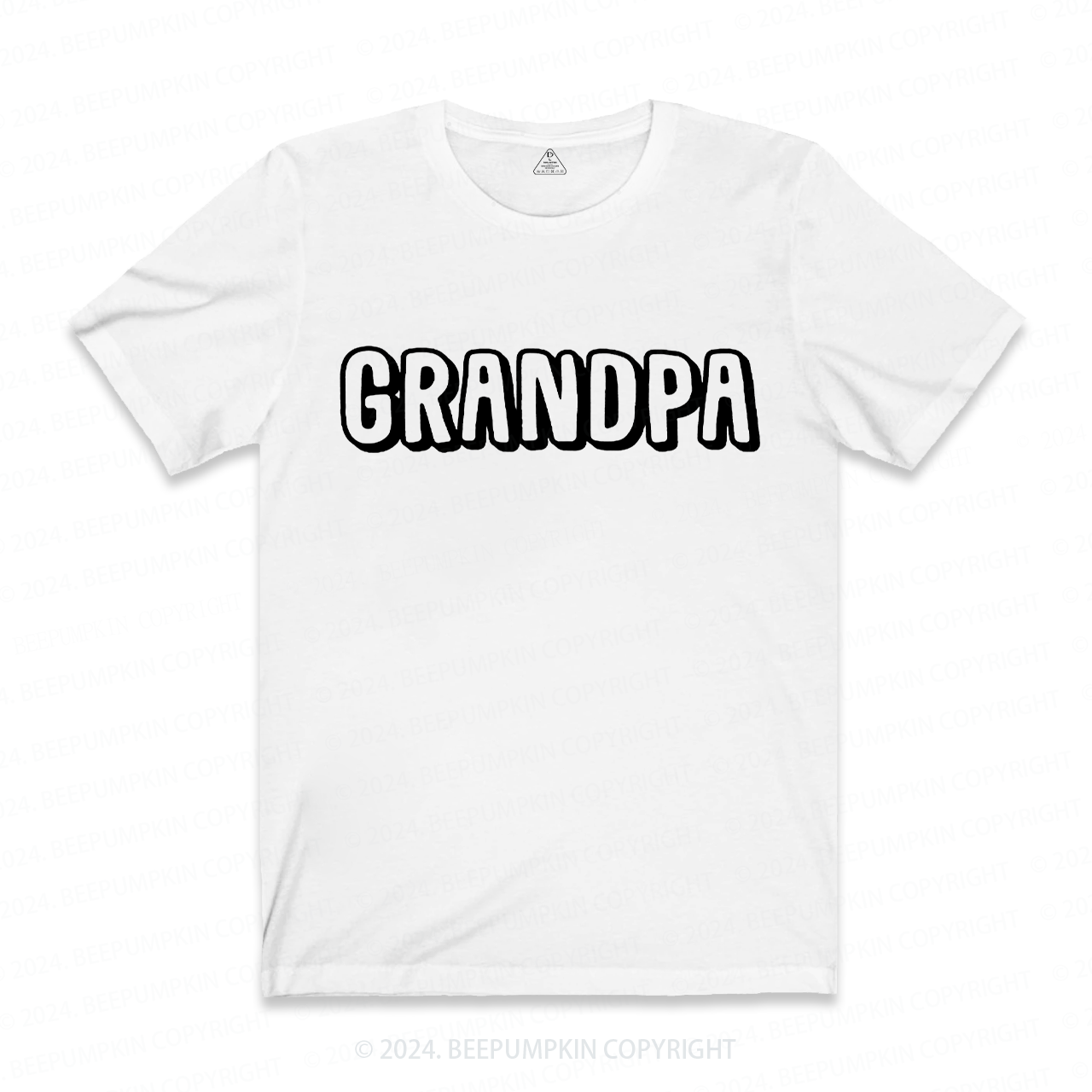 Grandpa Letter Grandparents T-shirt