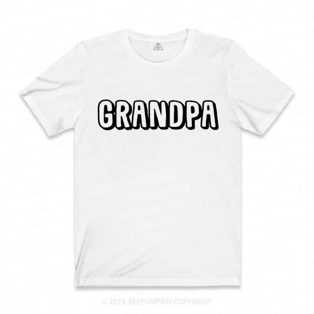 Grandpa Letter Grandparents T-shirt