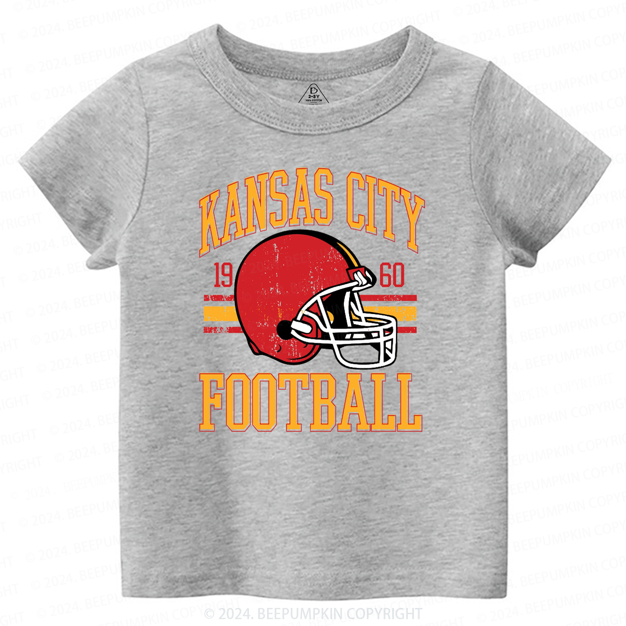 Vintage KC Football Toddler&Kids Tees Beepumpkin 