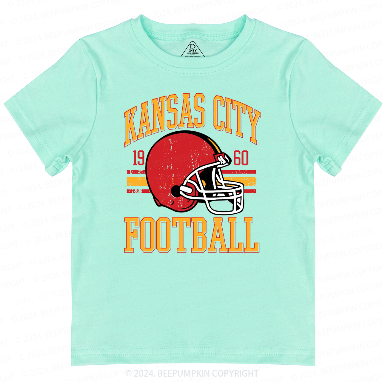 Vintage KC Football Toddler&Kids Tees Beepumpkin 