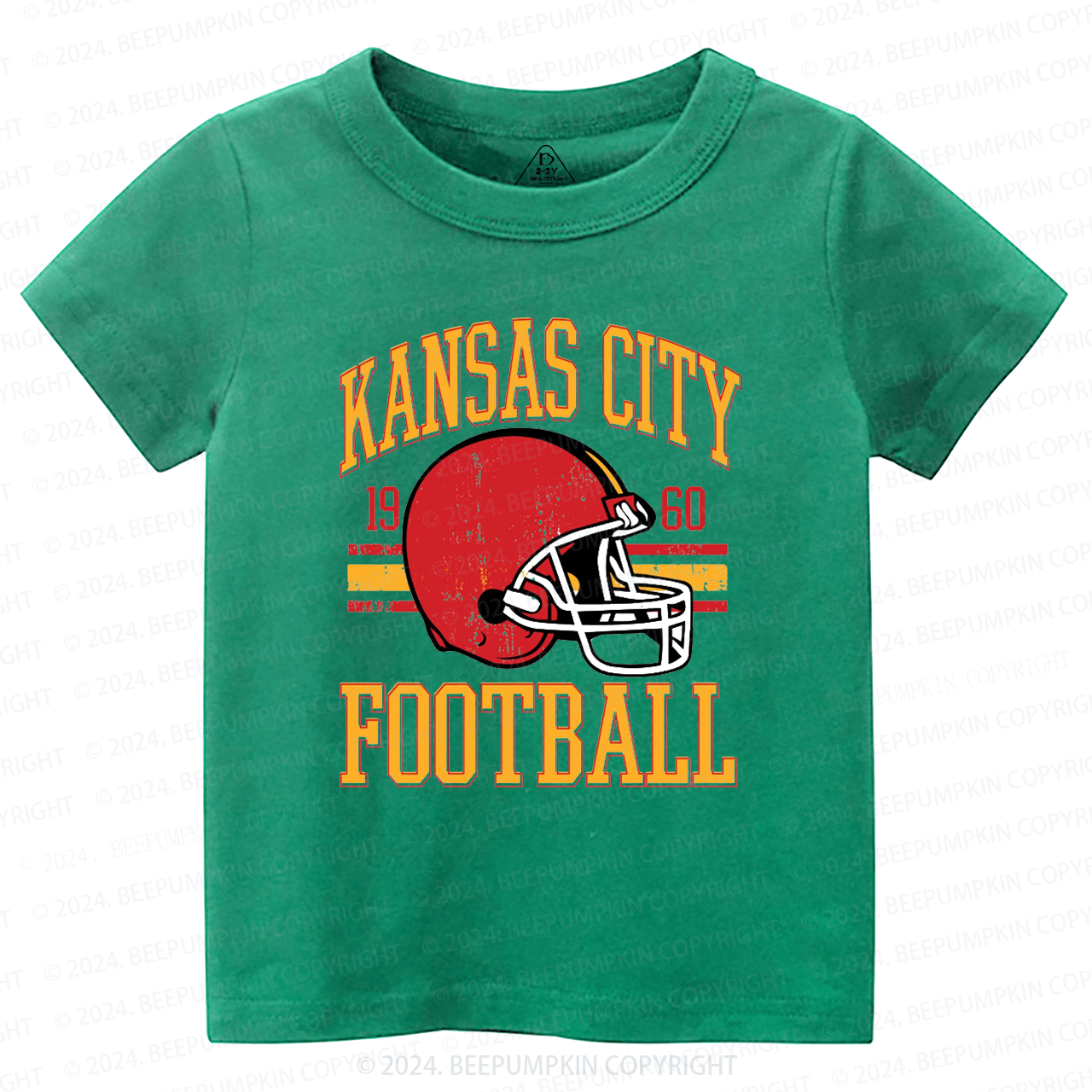Vintage KC Football Toddler&Kids Tees Beepumpkin 