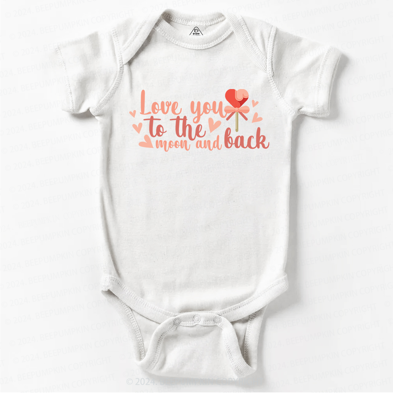 Love You To The Moon And Back Baby Bodysuit For Valentine