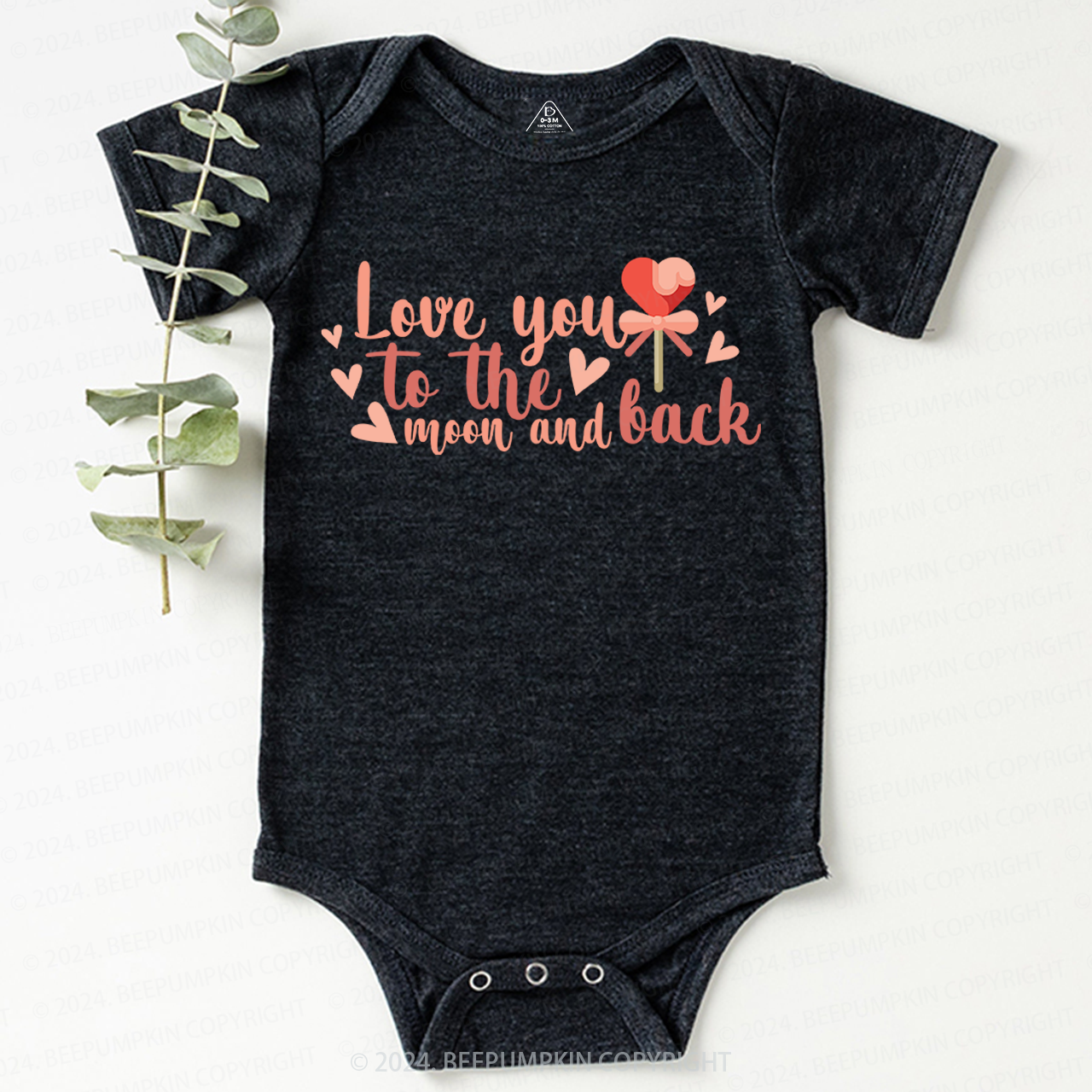 Love You To The Moon And Back Baby Bodysuit For Valentine