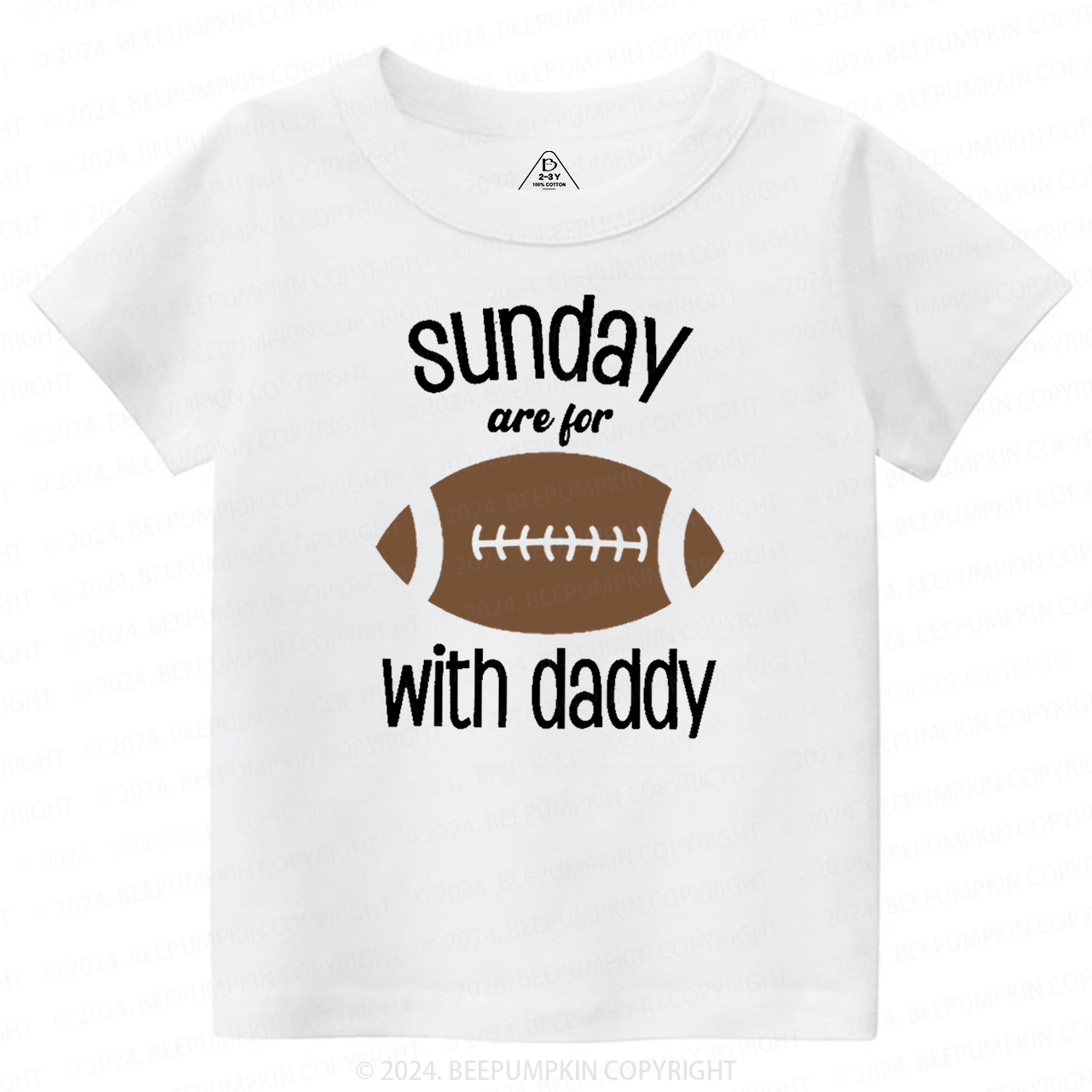 Sunday's Are For Football With Daddy Toddler&Kids Tees Beepumpkin 