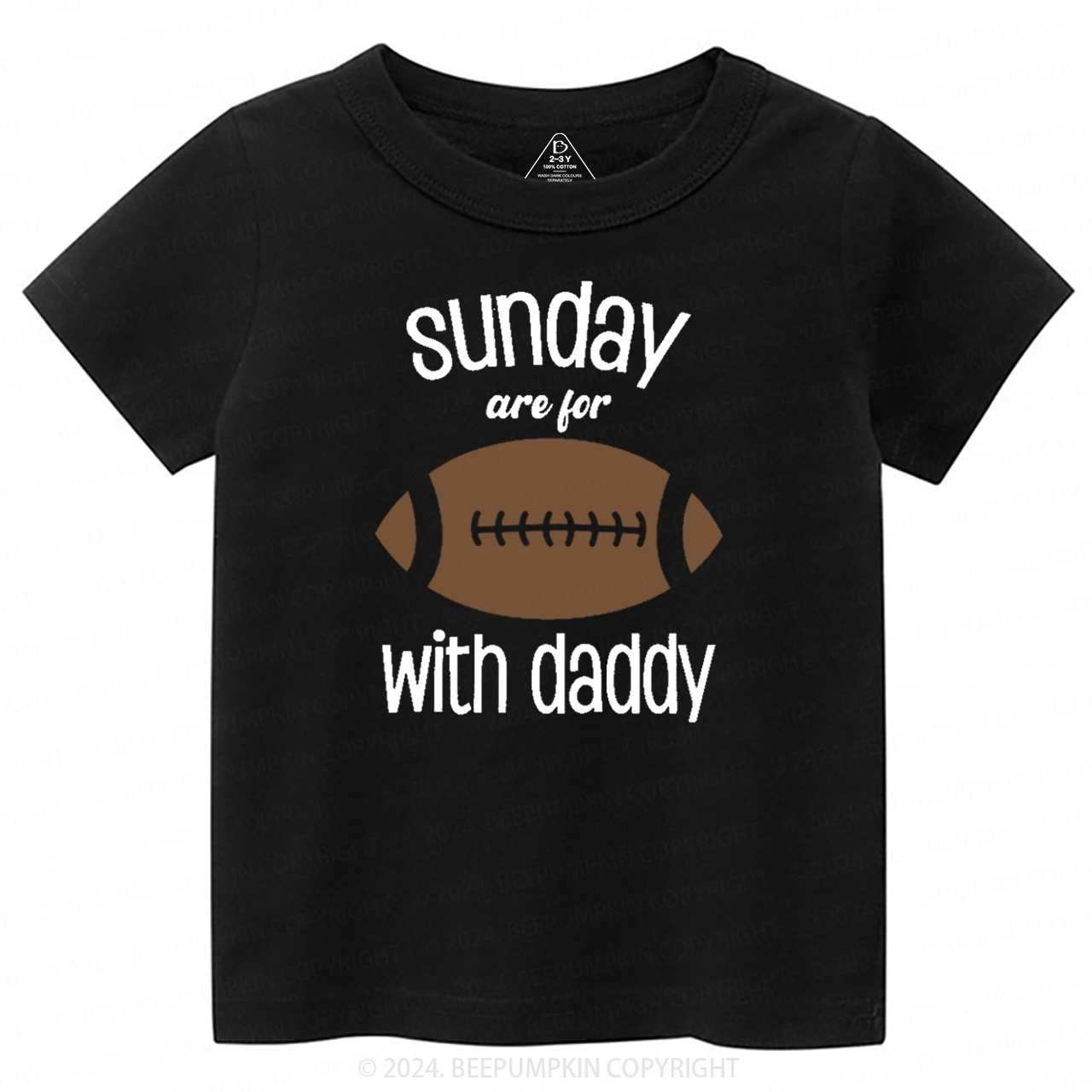 Sunday's Are For Football With Daddy Toddler&Kids Tees Beepumpkin 