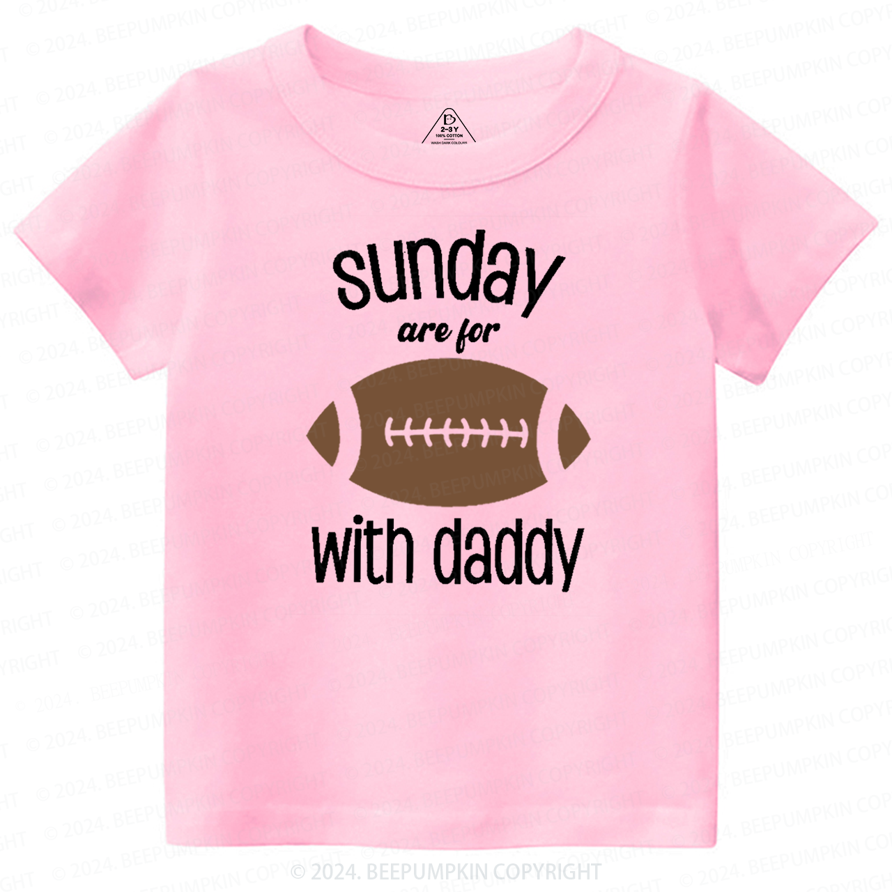 Sunday's Are For Football With Daddy Toddler&Kids Tees Beepumpkin 
