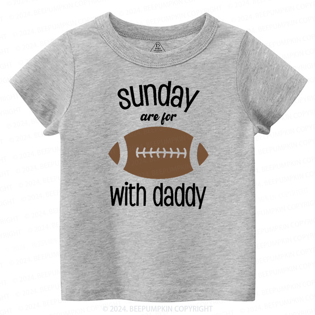 Sunday's Are For Football With Daddy Toddler&Kids Tees Beepumpkin 