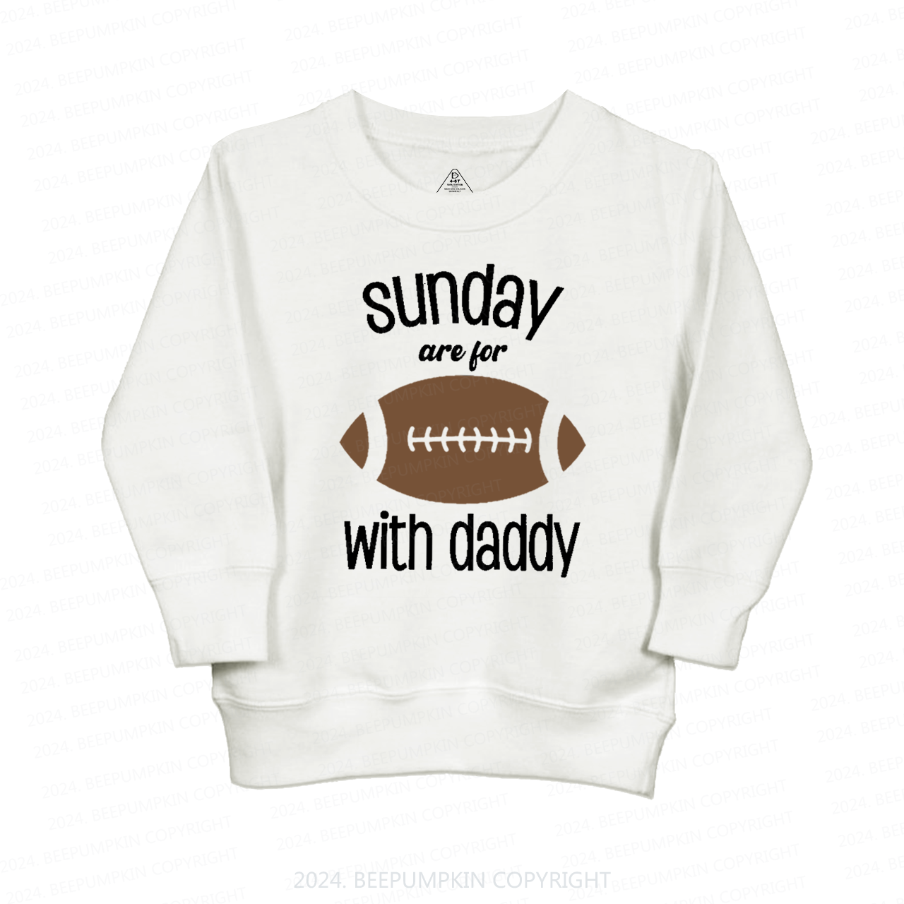 Sunday's Are For Football With Daddy Kids Sweatshirt