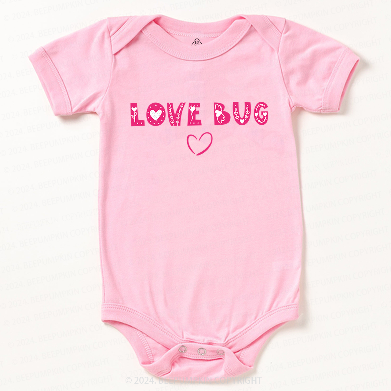 Love Bug Cute Happy Valentines Day Bodysuit For Baby