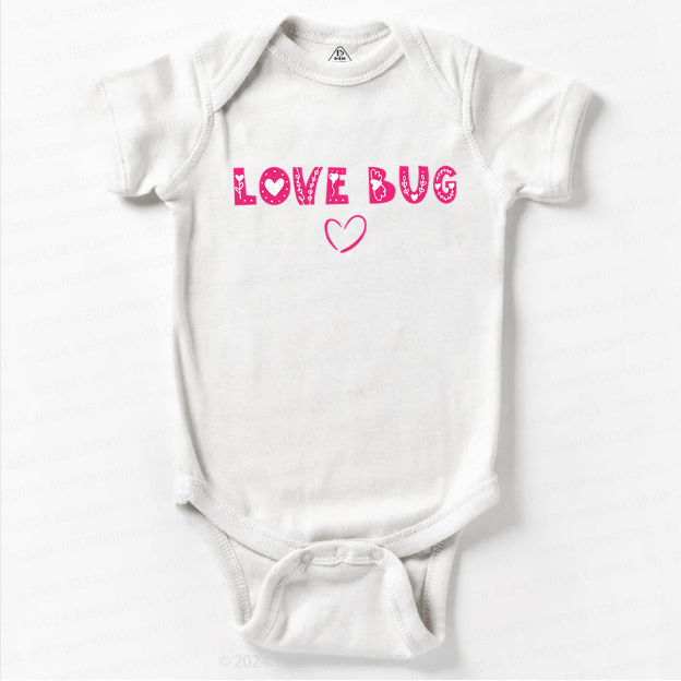 Love Bug Cute Happy Valentines Day Bodysuit For Baby