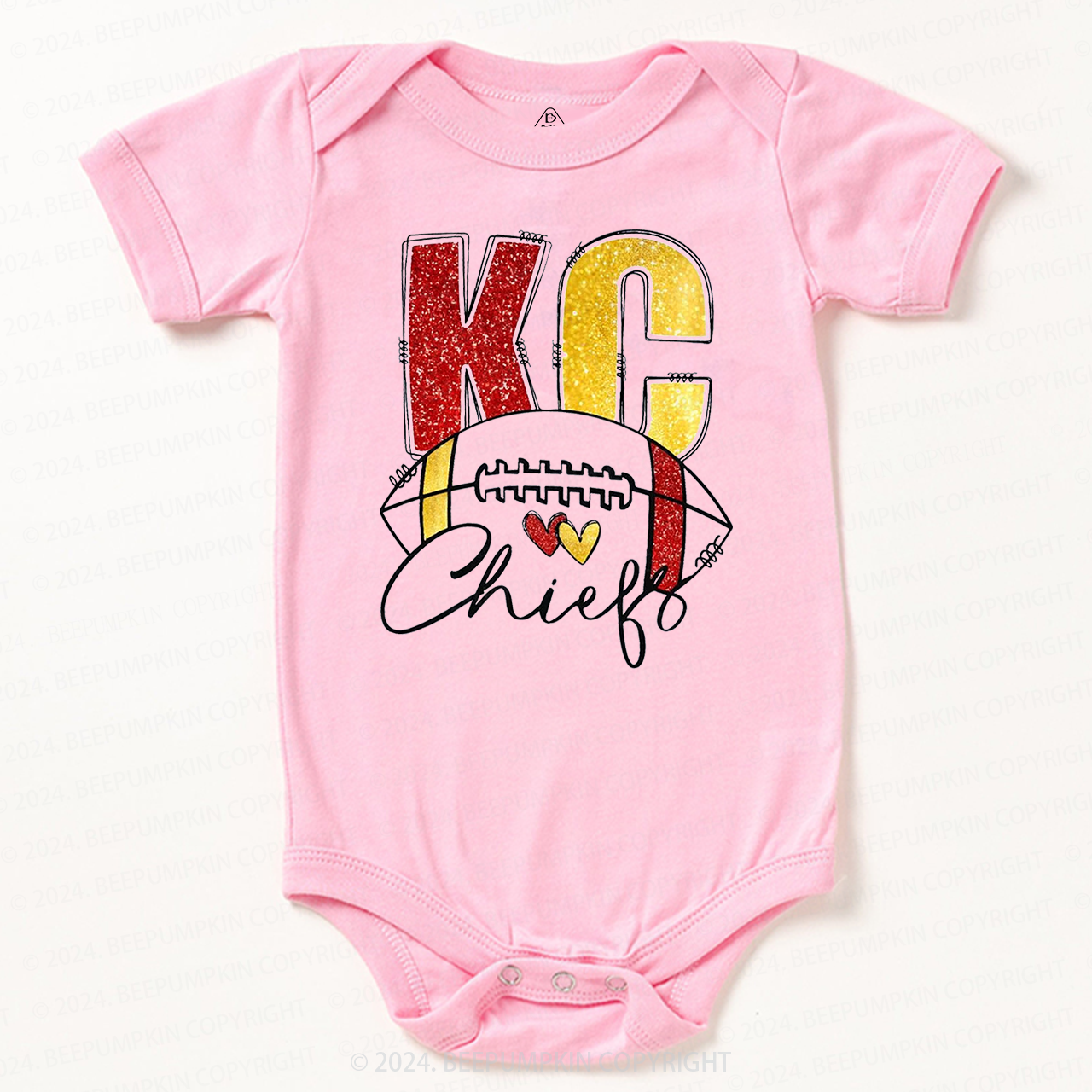 KC Football Glitter Bodysuit Beepumpkin