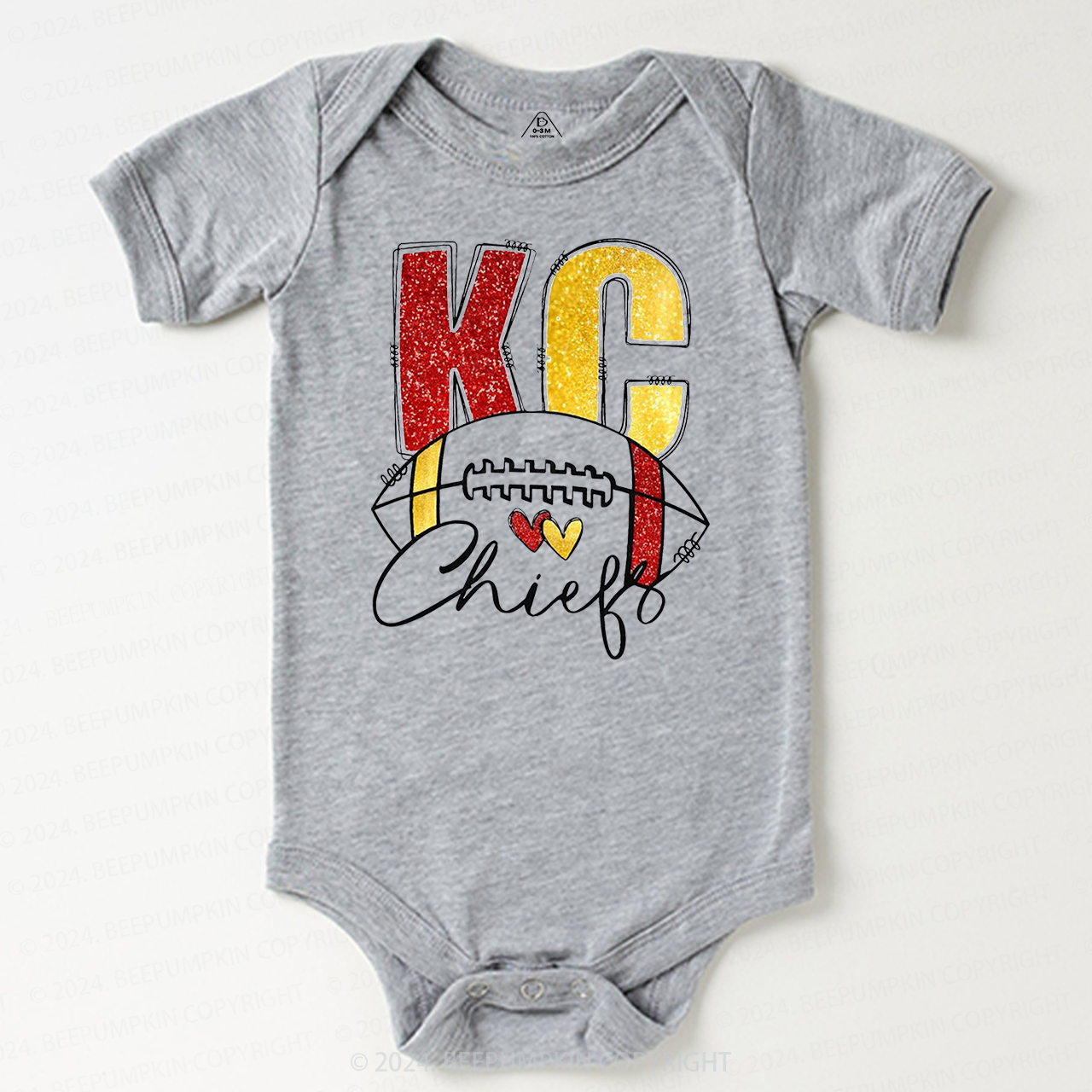 KC Football Glitter Bodysuit Beepumpkin