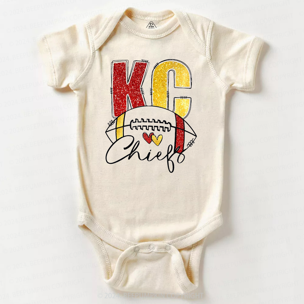 KC Football Glitter Bodysuit Beepumpkin