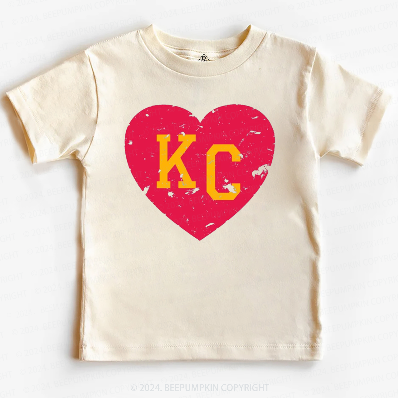 Color Love KC Football Toddler&Kids Tees Beepumpkin 