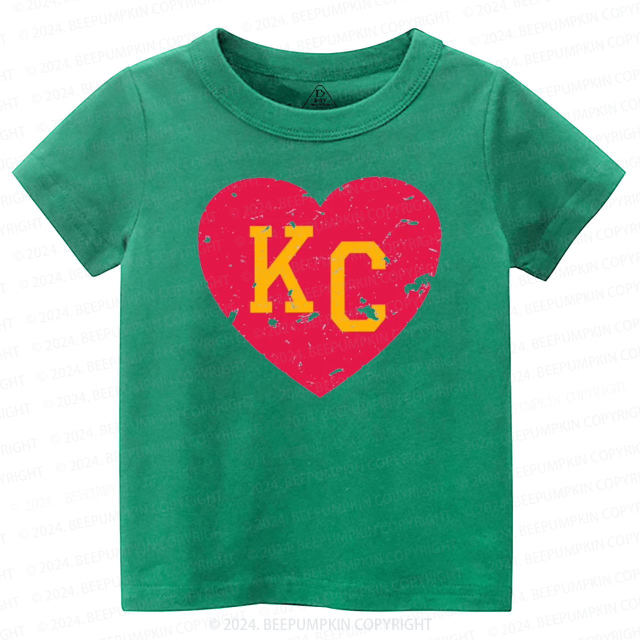 Color Love KC Football Toddler&Kids Tees Beepumpkin 