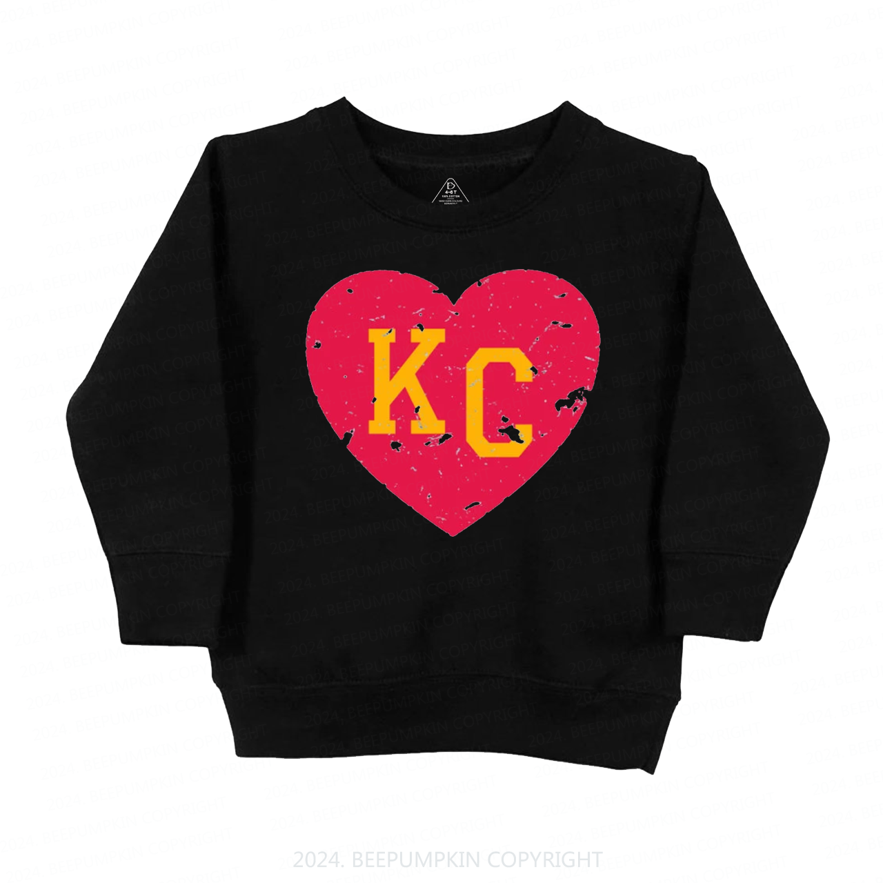 Color Love KC Football Kids Sweatshirt