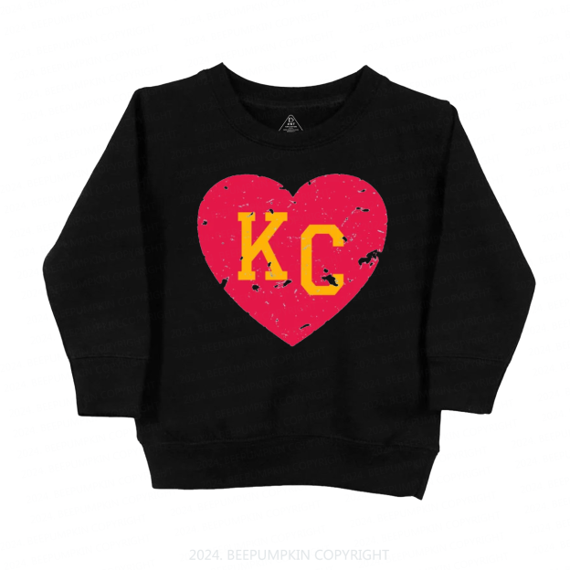 Color Love KC Football Kids Sweatshirt
