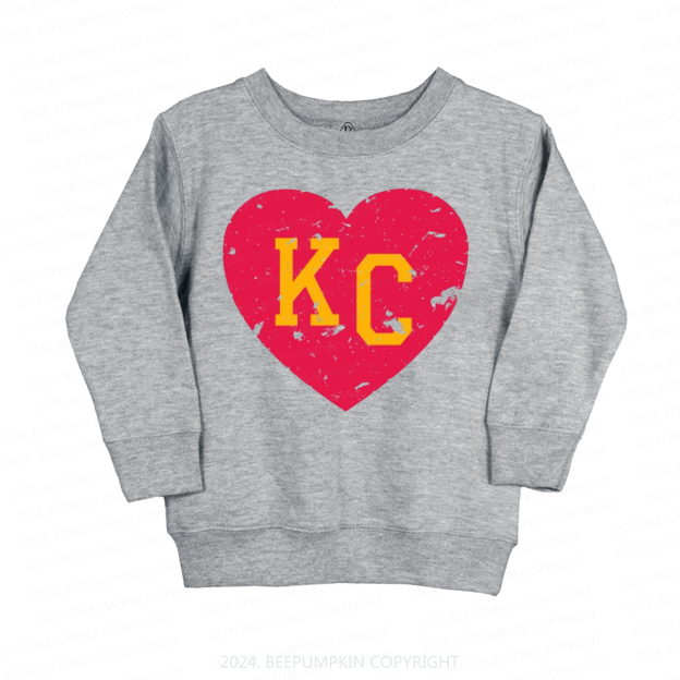 Color Love KC Football Kids Sweatshirt
