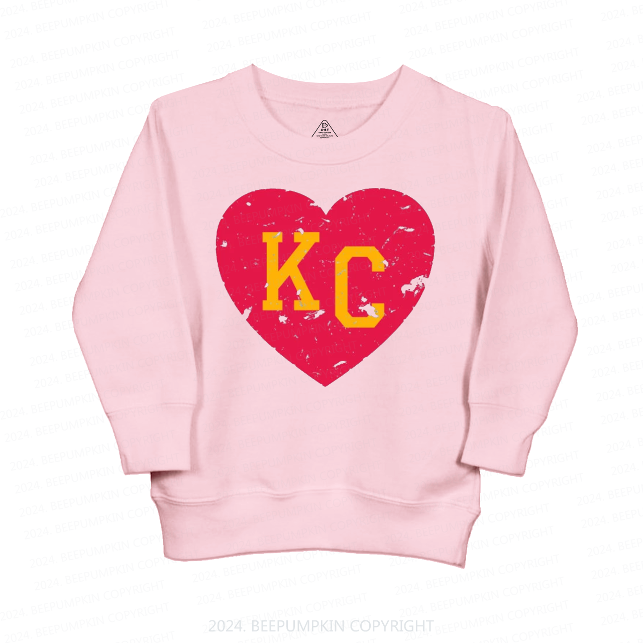 Color Love KC Football Kids Sweatshirt