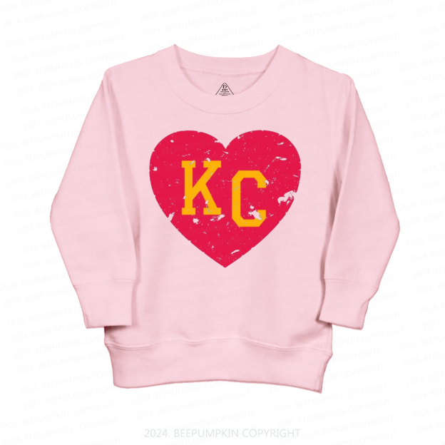 Color Love KC Football Kids Sweatshirt
