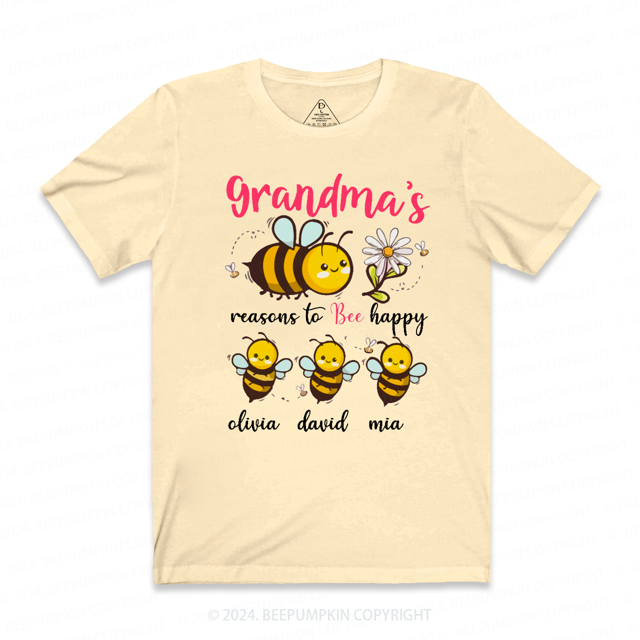 Personalized Granma Bee Family T-Shirts