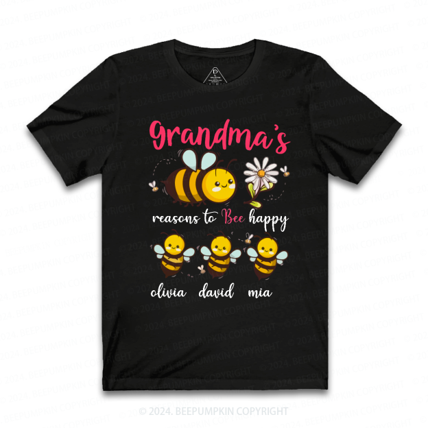 Personalized Granma Bee Family T-Shirts