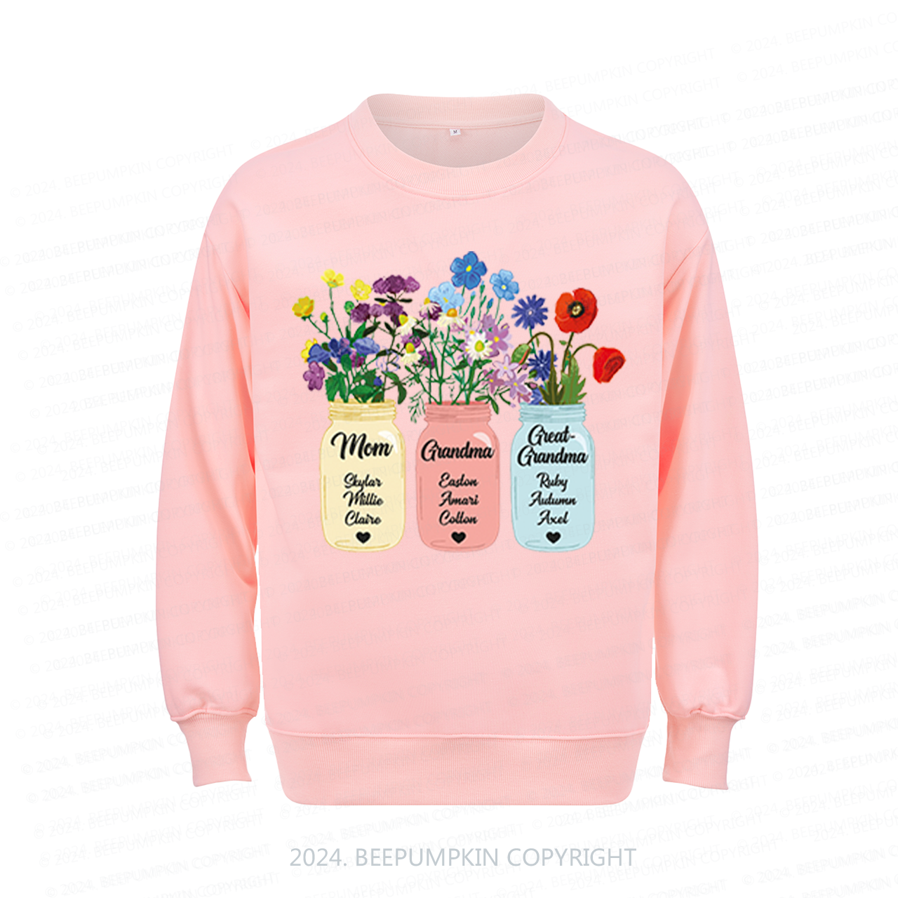 Personalized Grandma Flower Sweatshirt