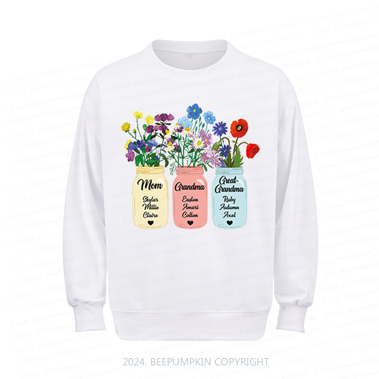 Personalized Grandma Flower Sweatshirt