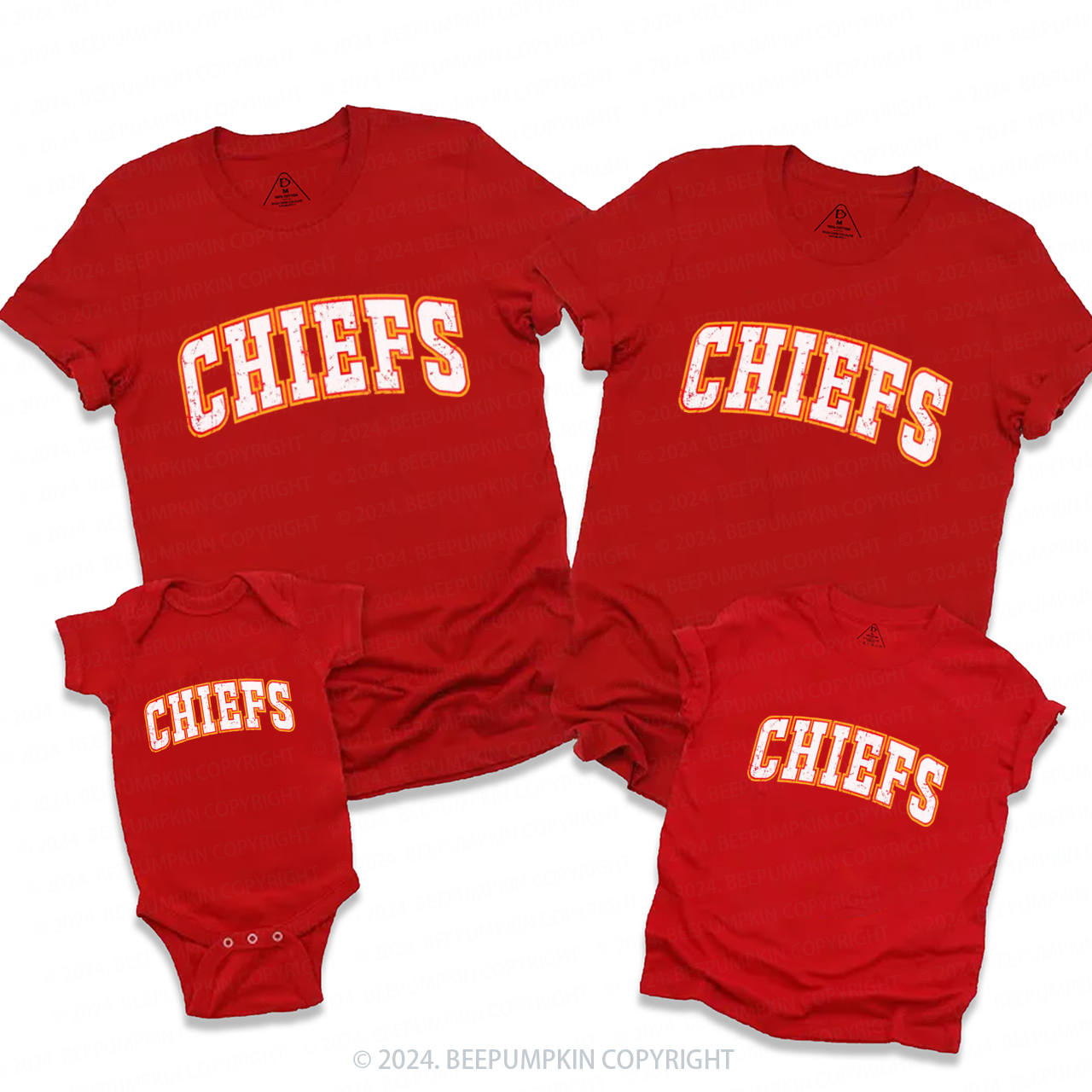 Sports Fan KC Football Family Matching Tees Beepumpkin