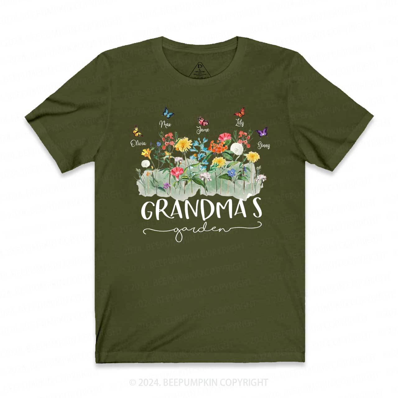 Personalized Birth Flowers Shirt With Kids Names T-Shirts