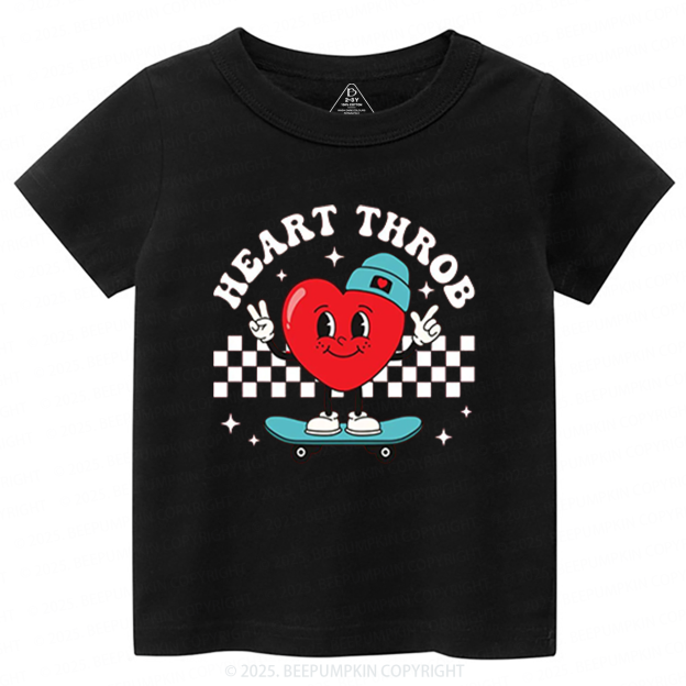 Heart Throb Valentines Day Toddler&Kids Tees Beepumpkin
