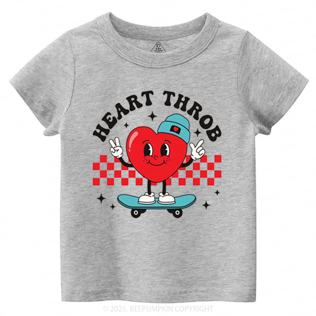 Heart Throb Valentines Day Toddler&Kids Tees Beepumpkin