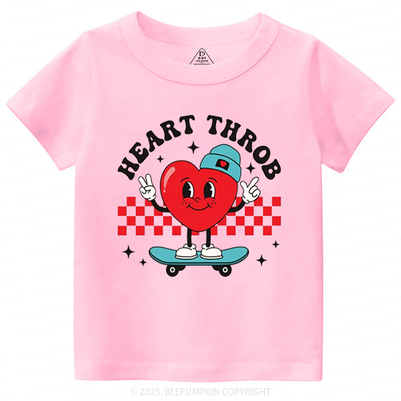 Heart Throb Valentines Day Toddler&Kids Tees Beepumpkin