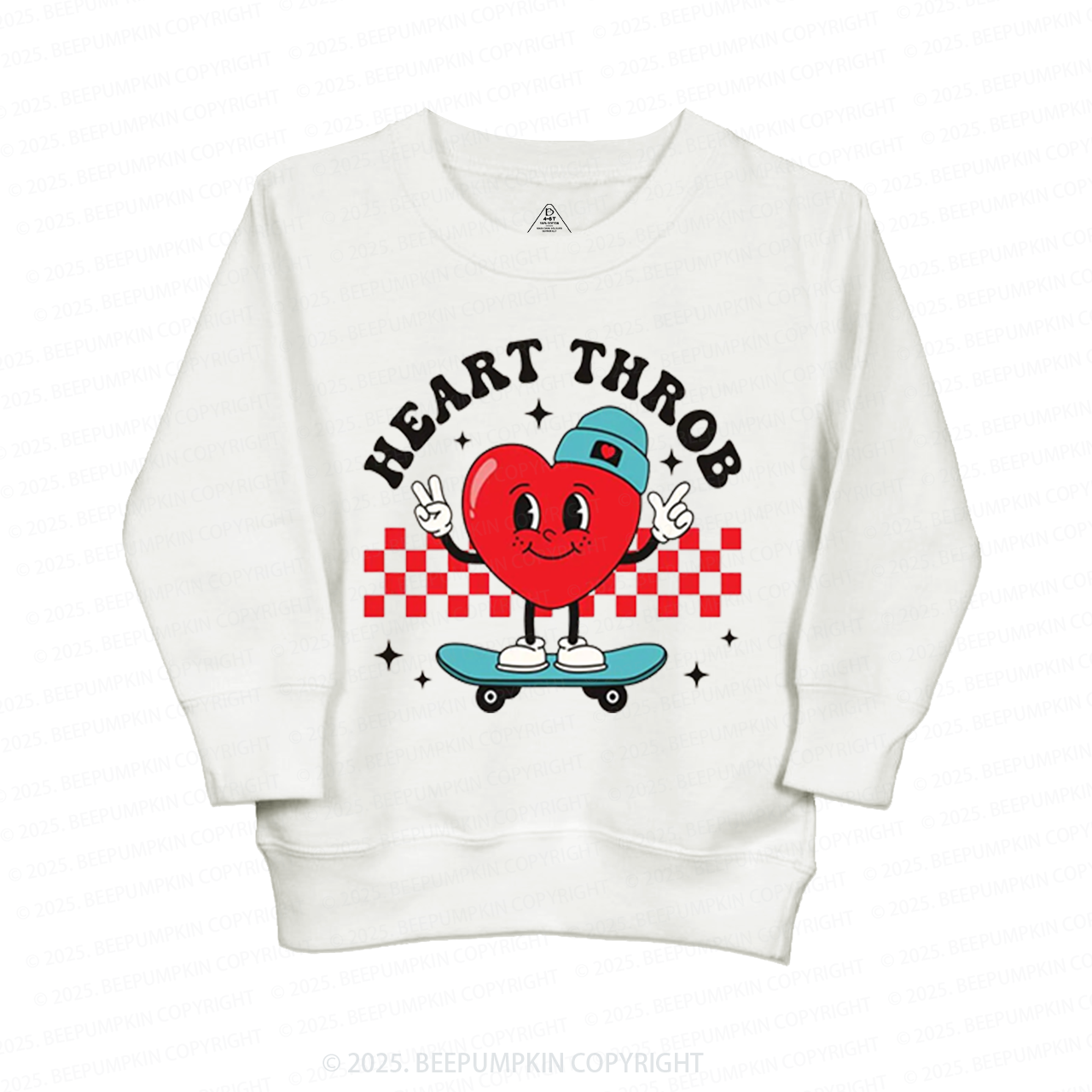 Heart Throb Heart Valentines Day Kids Sweatshirt