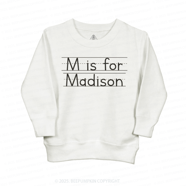 Personalized Kids Back To School Valentines Day Kids Sweatshirt