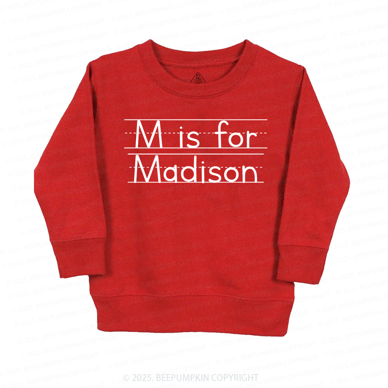 Personalized Kids Back To School Valentines Day Kids Sweatshirt