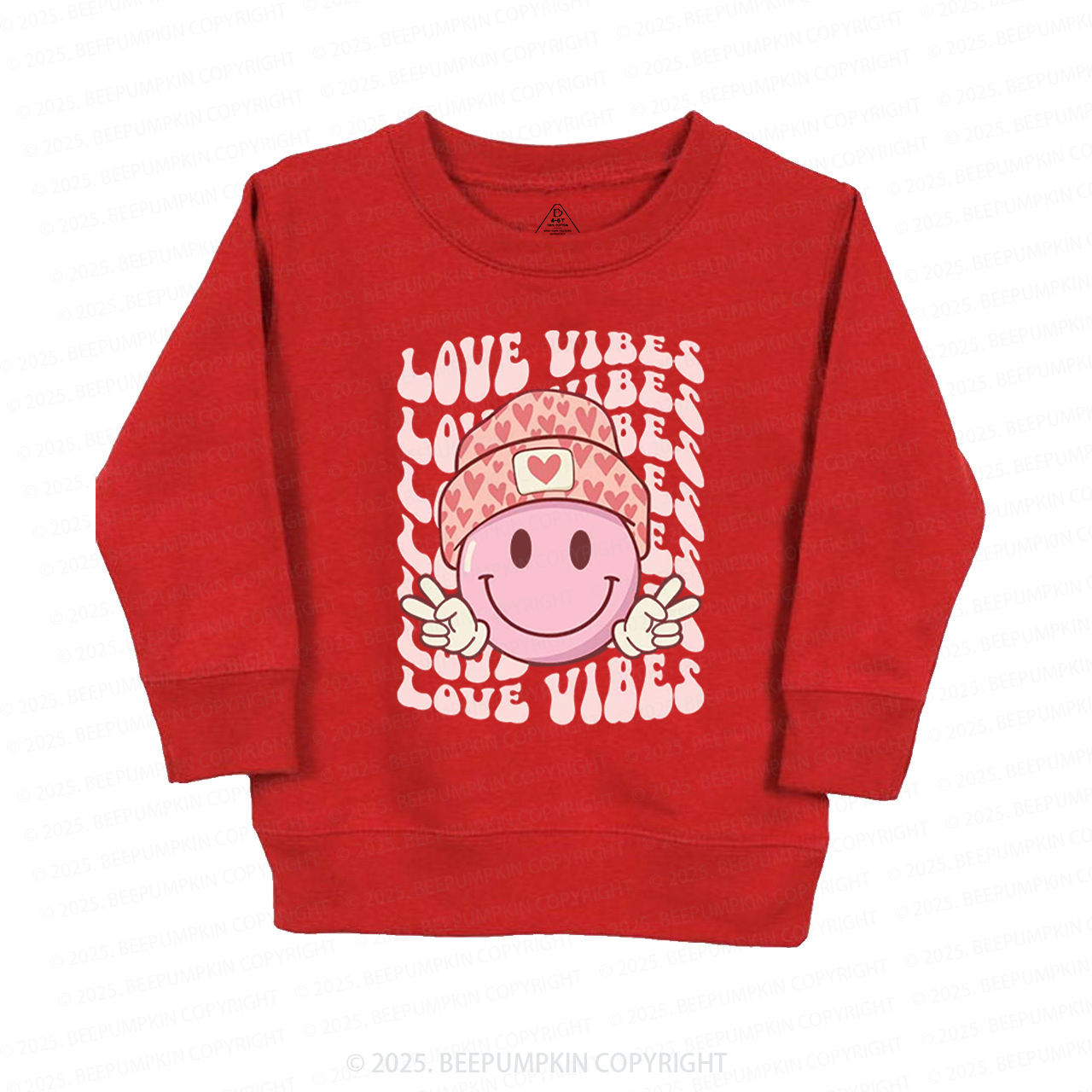Love Vibes Valentines Day Kids Sweatshirt